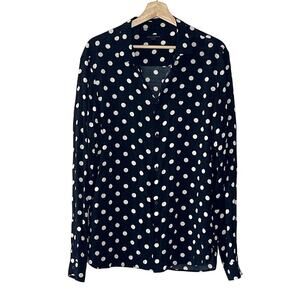AllSaints‎ Long Sleeve Polka Dot Button Down Women's Shirt  Size M